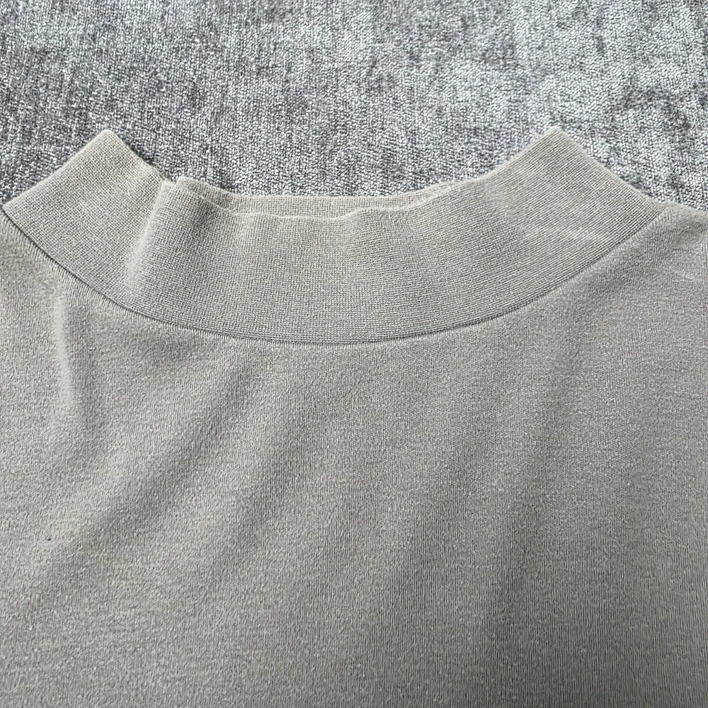 Vtg Ashworth Mock Neck T Shirt Mens XL Gray Long Sleeve Golf Preppy Made Canada